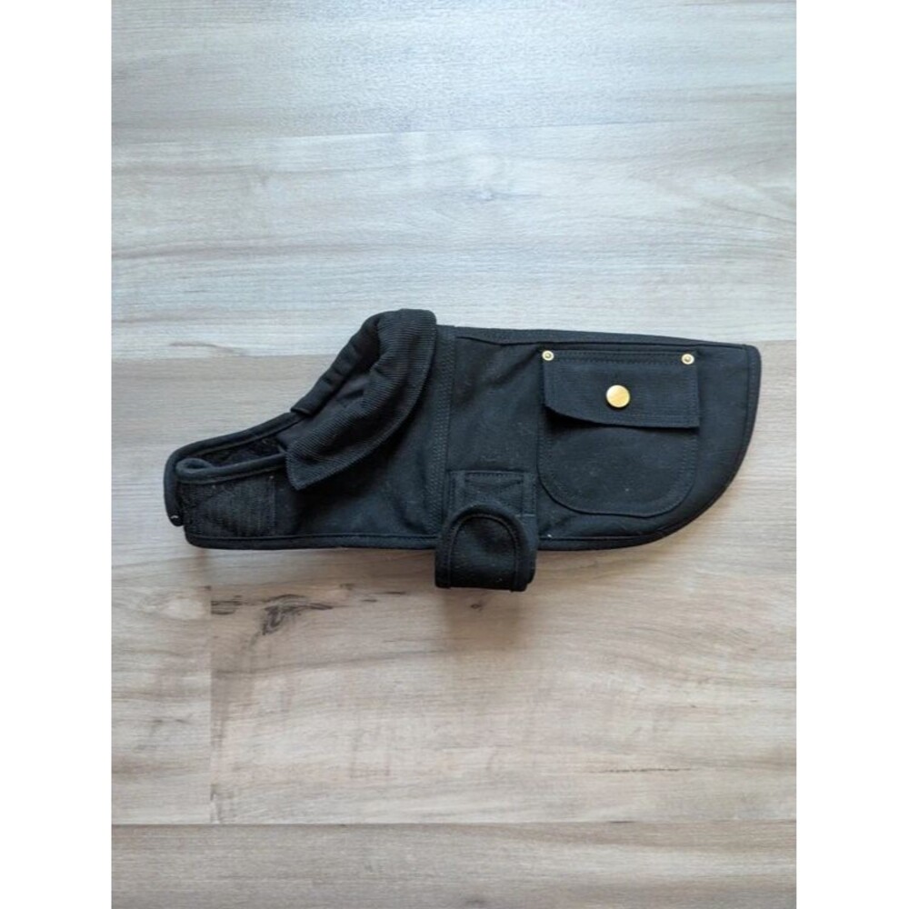 Carhartt Firm Duck Insulated Dog Chore Coat in Black, Small Dog (D1)